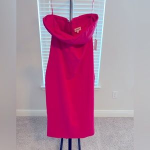 Superdown, Lilian strapless dress in hot pink, size medium